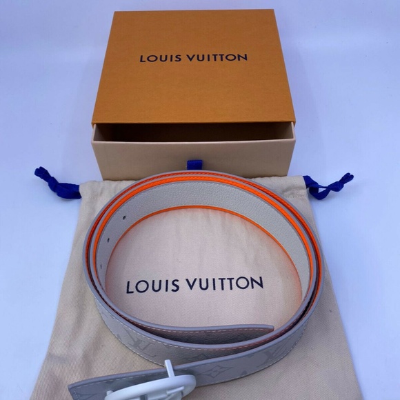 New Authentic Reversible LV Antarctica Monogram Circle Belt 38" - Picture 12 of 12